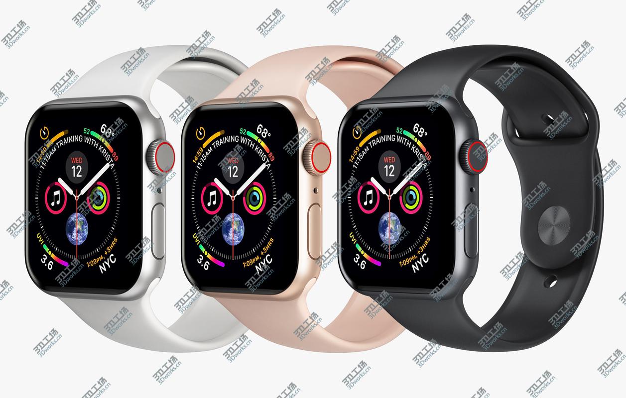 images/goods_img/202104021/3D Apple Watch 4 Series Space Gray Aluminum Case with Sport Band model/1.jpg